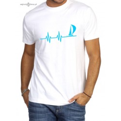 Koszulka uniseks premium plus EKG w błękicie :-)