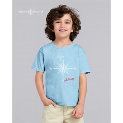 Koszulka dziecięca błękitna róża wiatrów Sail Away (1-6 lat)