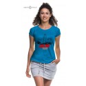 Koszulka damska sportowa SAILING TEAM (niebieska) - tylko rozmiar S