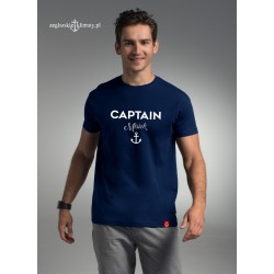 Koszulka męska premium strech CAPTAIN + personalizacja