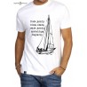 Koszulka męska biała premium plus - Małe jachty... (3D)