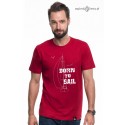 Koszulka męska premium bordowa BORN TO SAIL :-)