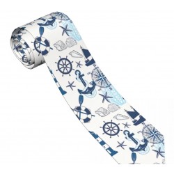 Krawat gładki morski