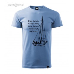 Koszulka męska premium plus błękitna Małe jachty... (3D)